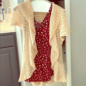 Beige drape cardigan